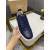 Christian Louboutin Navy Chevron‑Embossed Leather Low‑Top Sneakers
