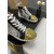 Christian Louboutin Grey Snake‑Print Gold‑Spiked High‑Top Sneakers