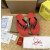 Christian Louboutin Red Embossed‑Logo Studded Flip‑Flop Sandals