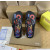 Christian Louboutin Black Printed Spike‑Detail Flip‑Flop Sandals