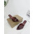 Christian Louboutin Burgundy Patent 85mm Pointed‑Toe Mule Heels
