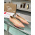 Christian Louboutin Nude Patent Leather Pointed‑Toe Low‑Wedge Heel Flats
