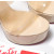 Christian Louboutin Nude Patent Clear‑Strap Heel Platform Mule Sandals
