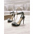 Christian Louboutin Black Patent 120mm Crystal Flower Platform Stiletto Sandals