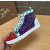 Christian Louboutin Floral Print Multicolor Spiked 20mm High‑Top Sneakers