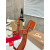 Christian Louboutin Terracotta Croc‑effect Leather Block Heel Thong Sandal