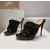 Christian Louboutin Black Sequin‑Flower 120mm Heel Platform Mule Sandals