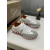 Christian Louboutin White Leather Suede Red Zigzag Sole Low‑Top Sneakers