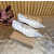 Christian Louboutin White Mesh Pearl Crystal‑Embellished Pointed‑Toe Flat Pumps