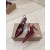 Christian Louboutin Burgundy Patent 85mm Slingback Pointed‑Toe Heel Pumps