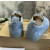 Christian Louboutin Dusty Blue Suede Spiked Low‑Top Men’s Sneakers