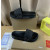 Christian Louboutin Black Metal‑Spiked Flat Slide Sandals
