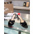 Christian Louboutin Black Crystal Crisscross Mule Slide Sandal 100mm heel