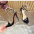 Christian Louboutin Black Patent Leather Platform Ankle‑Strap High‑Heel Sandals 150mm heel