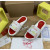 Christian Louboutin White Rainbow‑Logo Spiked Slip‑On Slide Sandals