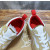 Christian Louboutin Beige‑White Spiked Platform Low‑Top Sneakers