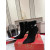 Christian Louboutin Black Suede 100mm Lock‑Buckle Pointed Toe Ankle Boots
