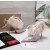 Christian Louboutin Ivory Satin Checkerboard Crystal Tulle Ruffle 100mm Stiletto Heel Pumps