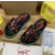 Christian Louboutin Black Graffiti‑Print Slides Rainbow Crystal‑Trimmed Sole
