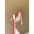 Christian Louboutin Blush Pink Satin Bow Tie‑Ankle Flat Ballet Sandals