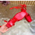 Christian Louboutin Red Satin Bow Ankle‑Tie Slingback Ballet Flats
