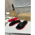 Christian Louboutin Black Rubber Spiked Slide Sandal