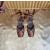 Christian Louboutin Brown Satin Crystal‑Embellished Ankle‑Tie Slingback Ballet Flats