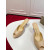 Christian Louboutin Nude Leather 55mm Peep‑Toe Mule Heels