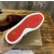 Christian Louboutin Burgundy Suede Crystal‑Embellished Low‑Top Sneakers