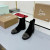 Christian Louboutin Black Suede Silver‑Spiked Chelsea Ankle Boots