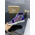 Christian Louboutin Purple Velvet Multicolor Rhinestone High‑Top Sneakers