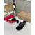 Christian Louboutin Black Croc‑Embossed 70mm Block Heel Thong Mule Sandals