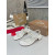Christian Louboutin White Croc‑Embossed 45mm Block Heel Thong Sandals