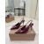 Christian Louboutin Burgundy Patent 85mm Slingback Pointed‑Toe Heel Pumps