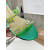 Christian Louboutin Green Metallic Crystal Embellished Flat Slide Sandal