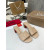 Christian Louboutin Beige Leather 55mm heel Block Heel Slide Sandal