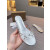Christian Louboutin Clear Strap Crystal‑Adorned Silver Flat Slide Sandals