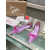 Christian Louboutin Purple Transparent PVC Pink Bow Crystal Pointed‑Toe Flat Pumps