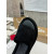 Christian Louboutin Black Suede Platform Flat Slide Sandal