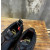 Christian Louboutin Black Leather Red‑Trim Spiked Slip‑On Sneakers