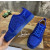 Christian Louboutin Royal Blue Suede Crystal‑Encrusted Low‑Top Sneakers