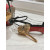 Christian Louboutin Black Patent 100mm Gold‑Leaf Heel Ankle‑Strap Sandals