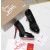 Christian Louboutin Lady Z 120 Black Patent Peep‑Toe Platform Stiletto Heel Sandals
