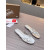 Christian Louboutin Clear Strap Crystal‑Adorned Silver Flat Slide Sandals