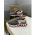 Christian Louboutin Grey Suede Red Zigzag Sole Low‑Top Sneakers