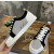 Christian Louboutin Gray Canvas Color‑Block Low‑Top Sneakers