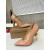 Christian Louboutin Nude Patent Leather Pointed Toe heel Pumps