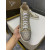Christian Louboutin Gold Glitter Blue Crystal‑Embellished High‑Top Sneakers