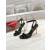 Christian Louboutin Black Patent 100mm Gold‑Leaf Heel Ankle‑Strap Sandals