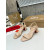 Christian Louboutin Nude Leather Block heel Ankle Strap Sandal